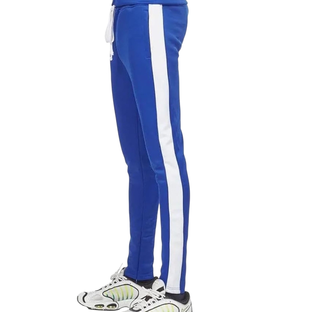 Blue and White Tapered Leg Men's Joggers(5 For $20 Item)